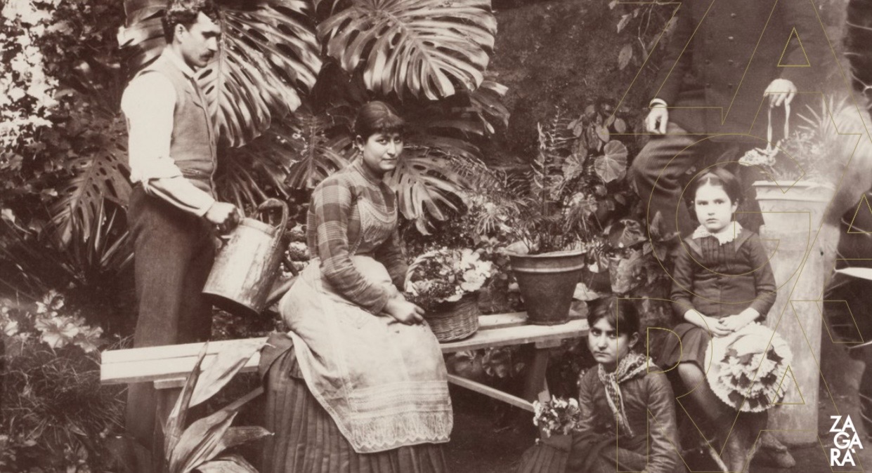 Italian family at work among the plants — tradition and artisan care